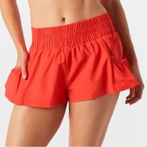 Free People Orange Get Your Flirt On Shorts